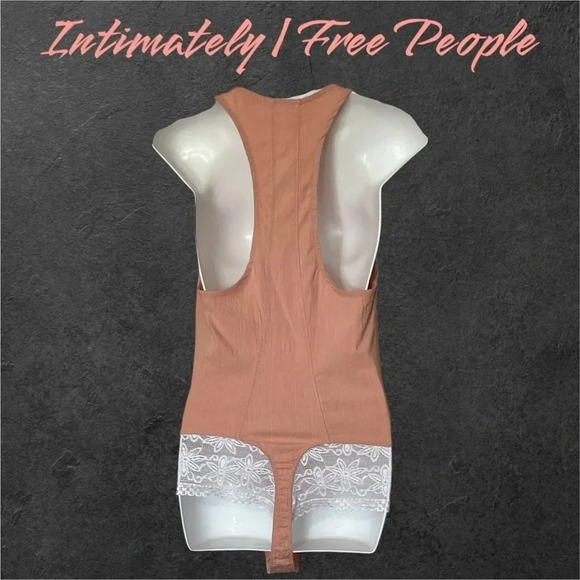 Intimately | Free People | Peach Corset Style Bodysuit - Picture 2 of 5